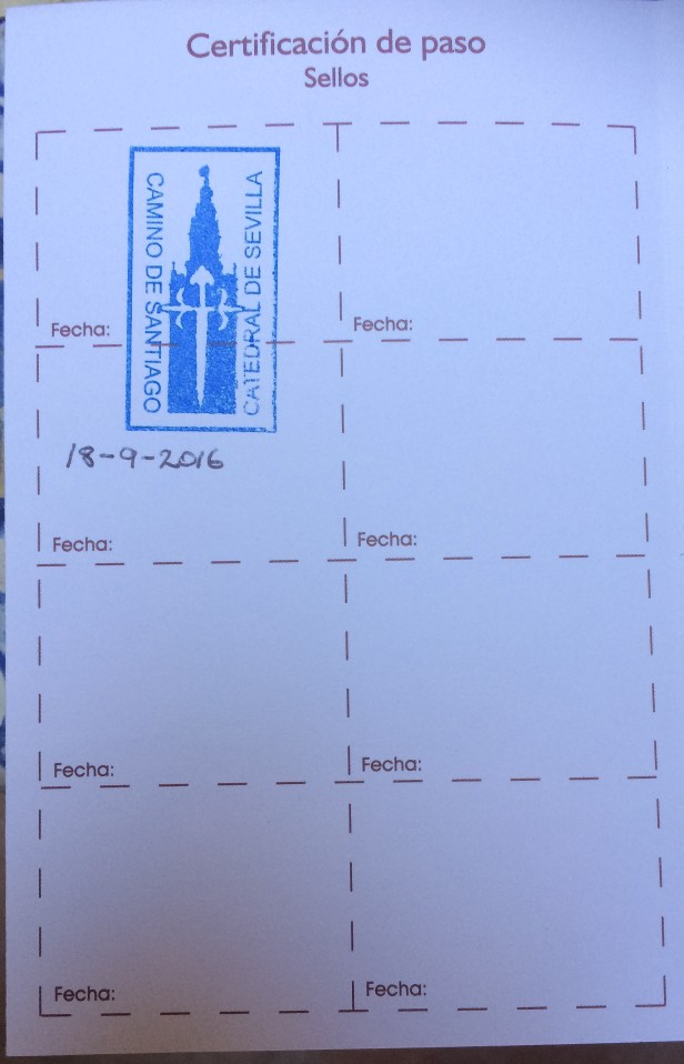 seville via de la plata. stamp